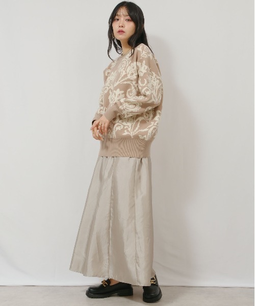palm RICHE(ポームリシュ)の「シャンブレーフレアSK(スカート・レディース・ダークブラウン/ブロンズ/グレー・M)」の22枚目の写真
