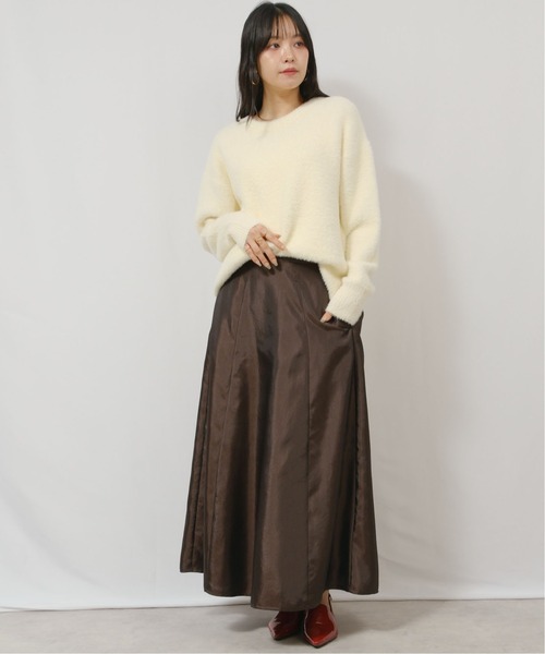 palm RICHE(ポームリシュ)の「シャンブレーフレアSK(スカート・レディース・ダークブラウン/ブロンズ/グレー・M)」の8枚目の写真