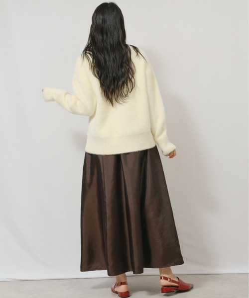 palm RICHE(ポームリシュ)の「シャンブレーフレアSK(スカート・レディース・ダークブラウン/ブロンズ/グレー・M)」の12枚目の写真