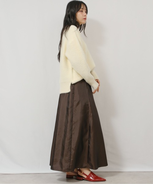 palm RICHE(ポームリシュ)の「シャンブレーフレアSK(スカート・レディース・ダークブラウン/ブロンズ/グレー・M)」の13枚目の写真