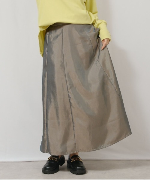 palm RICHE(ポームリシュ)の「シャンブレーフレアSK(スカート・レディース・ダークブラウン/ブロンズ/グレー・M)」の4枚目の写真
