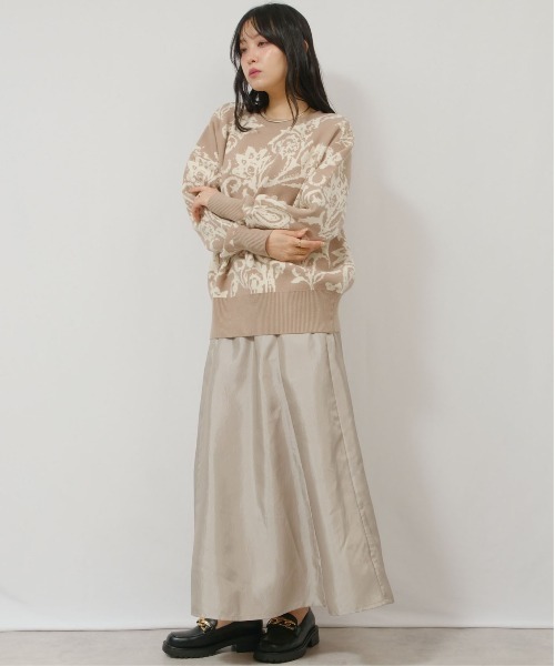 palm RICHE(ポームリシュ)の「シャンブレーフレアSK(スカート・レディース・ダークブラウン/ブロンズ/グレー・M)」の21枚目の写真