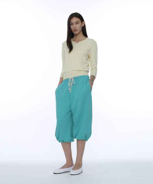PARTIMENTO WOMEN(パルティメントウィメン)の「PWC ワイドレッグミディスウェットパンツ_8カラー(その他パンツ・レディース・ダークベージュ/ヘザーグレー/ピンク/パープル系その他・SMALL/MEDIUM/LARGE)」の5枚目の写真