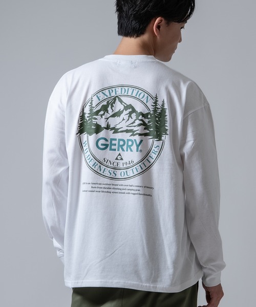 GERRY(ジェリー)の「【GERRY】別注プリント 長袖Tシャツ(Tシャツ/カットソー・メンズ・ブラック系1/ホワイト系1/ホワイト系3/ホワイト系2/カーキ系2/カーキ系1/ブラック系3/ブラック系2・SMALL/MEDIUM/X-LARGE/LARGE)」の2枚目の写真