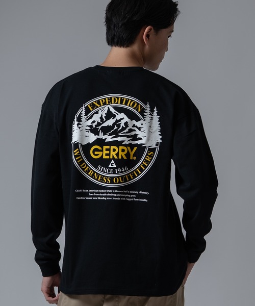 GERRY(ジェリー)の「【GERRY】別注プリント 長袖Tシャツ(Tシャツ/カットソー・メンズ・ブラック系1/ホワイト系1/ホワイト系3/ホワイト系2/カーキ系2/カーキ系1/ブラック系3/ブラック系2・SMALL/MEDIUM/X-LARGE/LARGE)」の4枚目の写真