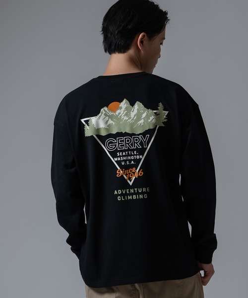 GERRY(ジェリー)の「【GERRY】別注プリント 長袖Tシャツ(Tシャツ/カットソー・メンズ・ブラック系1/ホワイト系1/ホワイト系3/ホワイト系2/カーキ系2/カーキ系1/ブラック系3/ブラック系2・SMALL/MEDIUM/X-LARGE/LARGE)」の5枚目の写真