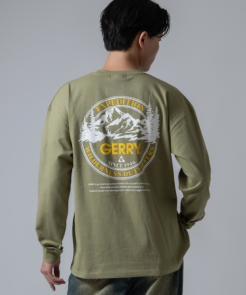 GERRY(ジェリー)の「【GERRY】別注プリント 長袖Tシャツ(Tシャツ/カットソー・メンズ・ブラック系1/ホワイト系1/ホワイト系3/ホワイト系2/カーキ系2/カーキ系1/ブラック系3/ブラック系2・SMALL/MEDIUM/X-LARGE/LARGE)」の7枚目の写真