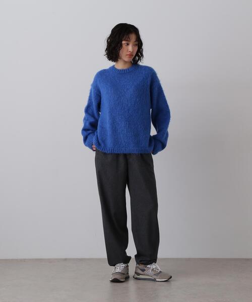 YLEVE（イレーヴ）の「YLEVE / SUPER120's WOOL FLANNEL EASY TROUSERS（その他パンツ・レディース・ネイビー/グレー・1/2）」の4枚目の写真