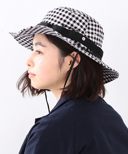 BEAMS BOY(ビームスボーイ)の「FUNAGOYA / PRINT HAT 16SS(ハット・レディース・ブラック/ブルー・ONE SIZE)」の2枚目の写真