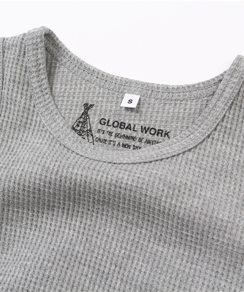 GLOBAL WORK（グローバルワーク）の「キッズ【吸水速乾】ワッフルロングタンク/724383（Tシャツ/カットソー・キッズ・ホワイト/グレー・SMALL/LARGE/MEDIUM/X-LARGE）」の6枚目の写真
