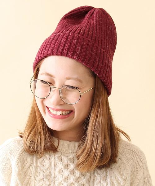 coen（コーエン）の「カラーリブワッチ（ニットキャップ/ビーニー・レディース・オフホワイト/ワインレッド/マスタード/ターコイズブルー・FREE）」の4枚目の写真