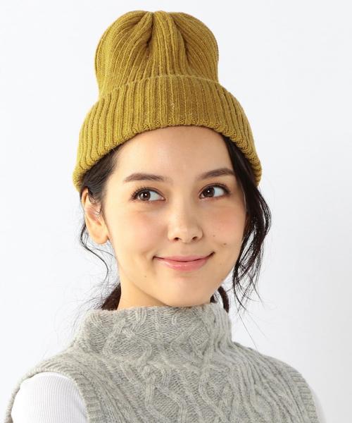 coen（コーエン）の「カラーリブワッチ（ニットキャップ/ビーニー・レディース・オフホワイト/ワインレッド/マスタード/ターコイズブルー・FREE）」の11枚目の写真