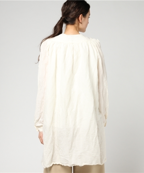 HYSTERIC GLAMOUR（ヒステリックグラマー）の「長袖ノーカラーSHOP（ワンピース・レディース・ホワイト/カーキ/ブラック・FREE）」の12枚目の写真