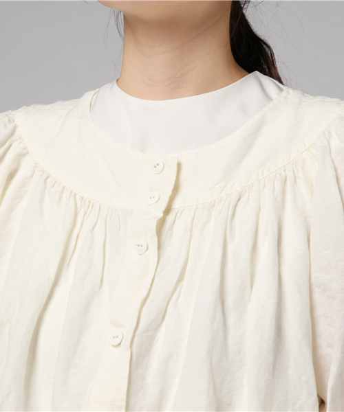 HYSTERIC GLAMOUR（ヒステリックグラマー）の「長袖ノーカラーSHOP（ワンピース・レディース・ホワイト/カーキ/ブラック・FREE）」の13枚目の写真