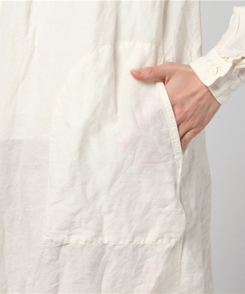 HYSTERIC GLAMOUR（ヒステリックグラマー）の「長袖ノーカラーSHOP（ワンピース・レディース・ホワイト/カーキ/ブラック・FREE）」の16枚目の写真