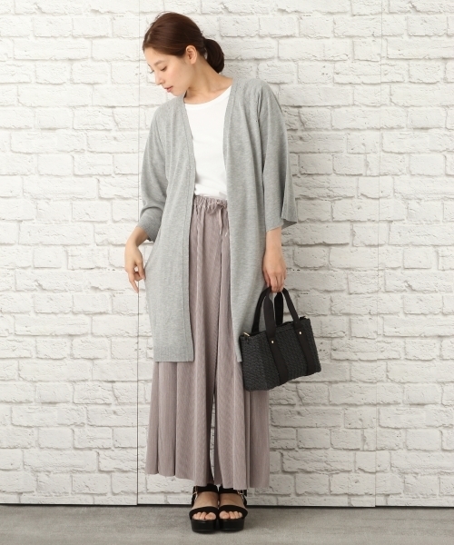 LEPSIM(レプシィム)の「14Gソデフレアロングカーディガン 759263(カーディガン/ボレロ・レディース・トップグレー/ブラック/グレイッシュベージュ/ダークネイビー・FREE)」の12枚目の写真