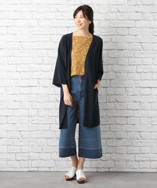 LEPSIM(レプシィム)の「14Gソデフレアロングカーディガン 759263(カーディガン/ボレロ・レディース・トップグレー/ブラック/グレイッシュベージュ/ダークネイビー・FREE)」の14枚目の写真