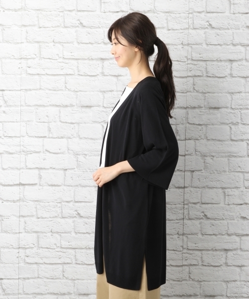 LEPSIM(レプシィム)の「14Gソデフレアロングカーディガン 759263(カーディガン/ボレロ・レディース・トップグレー/ブラック/グレイッシュベージュ/ダークネイビー・FREE)」の15枚目の写真