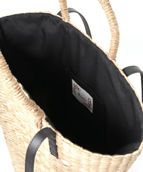 STUDIOUS（ステュディオス）の「【Beau're】ビックカゴトート（かごバッグ・レディース・ブラック/アイボリー・FREE）」の6枚目の写真