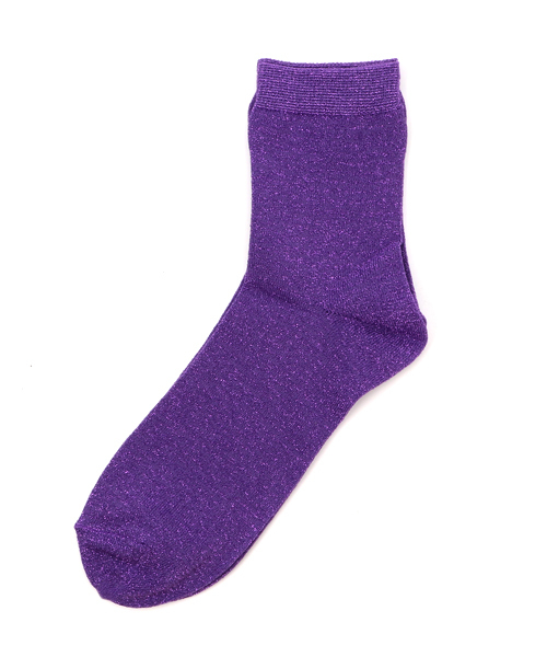 WEGO（ウィゴー）の「WEGO/ラメソックス（ソックス/靴下・レディース・ブルー/パープル/ピンク/ゴールド/ブラック/ブラウン/グリーン/シルバー/その他1/ライトピンク/ホワイト/レッド/ブラック系その他/サックスブルー・FREE）」の8枚目の写真