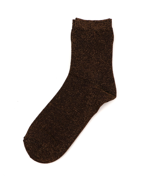 WEGO（ウィゴー）の「WEGO/ラメソックス（ソックス/靴下・レディース・ブルー/パープル/ピンク/ゴールド/ブラック/ブラウン/グリーン/シルバー/その他1/ライトピンク/ホワイト/レッド/ブラック系その他/サックスブルー・FREE）」の4枚目の写真