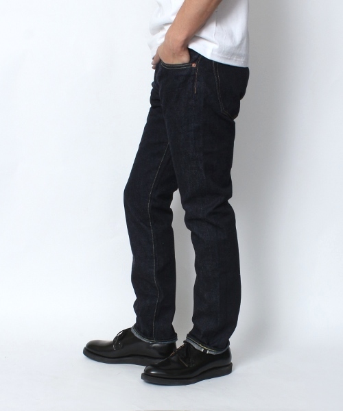 Made in JAPAN denim (slim straight)(メイドインジャパンデニム(スリムストレート))の「【MadeInJapan】SlimStraightXXtype -One Wash-/スリムストレートデニムパンツ(デニムパンツ・メンズ・ネイビー・33inch/29inch/27inch/30inch/32inch/28inch/34inch/31inch)」の2枚目の写真
