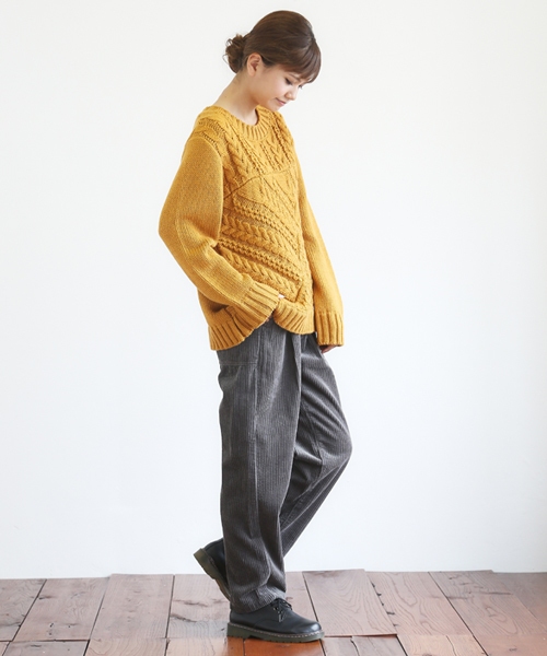 CUBE SUGAR(キューブシュガー)の「6Wコーディロイテーパードパンツ(その他パンツ・レディース・グレー/ピンク/ブルー/キャメル・S/M)」の21枚目の写真