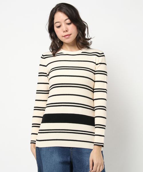 niko and...（ニコアンド）の「リブクルーニットプルオーバー【niko and ...】（ニット/セーター・レディース・ブラウン/ネイビー/ライトグレー/オフホワイト/ピンク/ブラック/ベビーピンク・MEDIUM/LARGE）」の22枚目の写真