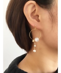 【kodemari】star×hoop　ピアス