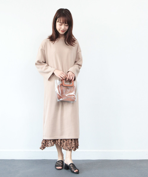 SESTO（セスト）の「シースルードットチュールのチャンキーヒールミュールサンダル（サンダル・レディース・グレイッシュベージュ/ブラウン/ブラック・L/3L/S/LL/M）」の10枚目の写真