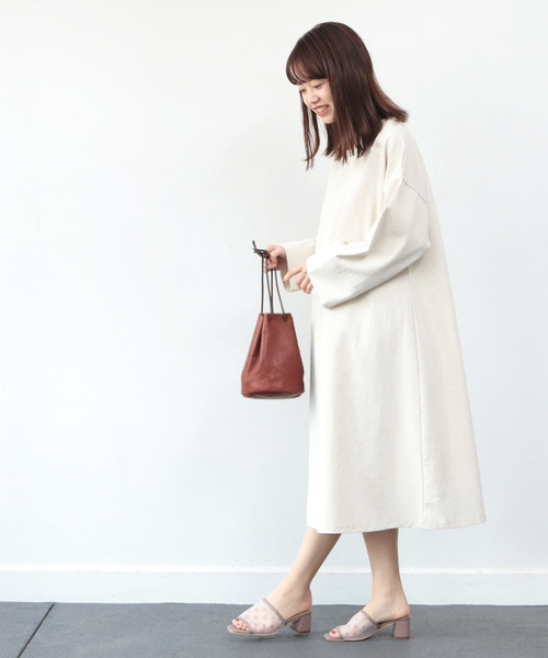 SESTO（セスト）の「シースルードットチュールのチャンキーヒールミュールサンダル（サンダル・レディース・グレイッシュベージュ/ブラウン/ブラック・L/3L/S/LL/M）」の8枚目の写真