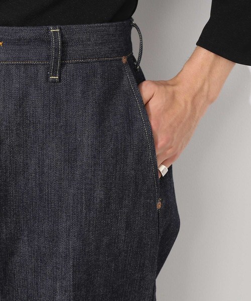 Lee（リー）の「【Lee for ADAM ET ROPE'】セルビッジワイドデニム（デニムパンツ・メンズ・ネイビー・XS/S/M/L）」の7枚目の写真