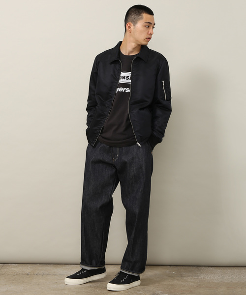 セール】【Lee for ADAM ET ROPE'】セルビッジワイドデニム