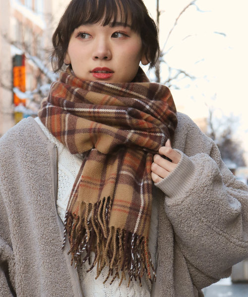 ZIP FIVE(ジップファイブ)の「大判ストール(ストール/ショール・レディース・ブラック/ベージュ/ネイビー/ホワイト系その他/ブラウン系その他/ベージュ系その他/グリーン系その他/ブルー系その他/レッド系その他/ワイン・FREE)」の6枚目の写真