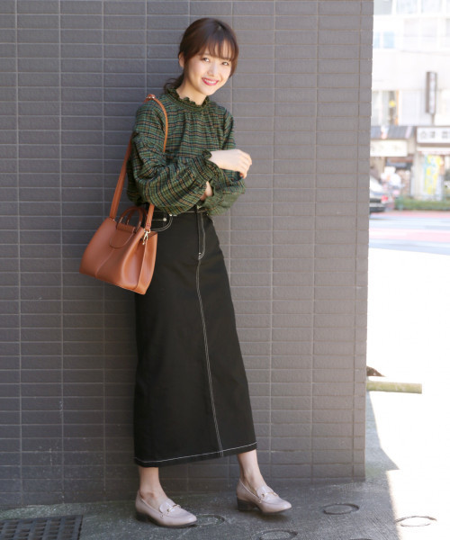 Heather（ヘザー）の「フリルネックチェックブラウス　813745（シャツ/ブラウス・レディース・ホワイト系その他/グリーン系その他/レッド系その他/ホワイト・FREE）」の7枚目の写真