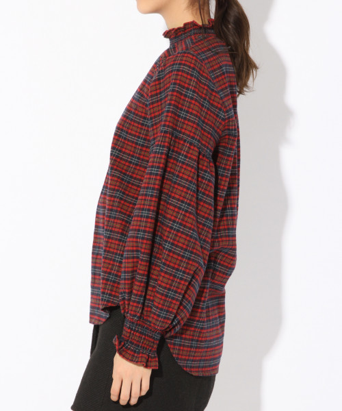 Heather（ヘザー）の「フリルネックチェックブラウス　813745（シャツ/ブラウス・レディース・ホワイト系その他/グリーン系その他/レッド系その他/ホワイト・FREE）」の8枚目の写真