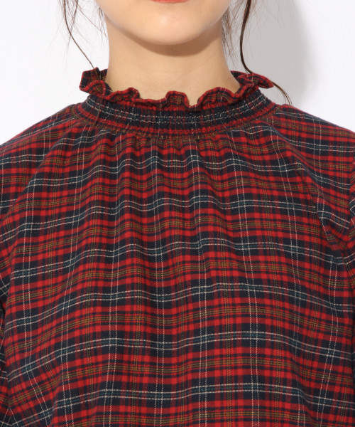 Heather（ヘザー）の「フリルネックチェックブラウス　813745（シャツ/ブラウス・レディース・ホワイト系その他/グリーン系その他/レッド系その他/ホワイト・FREE）」の10枚目の写真