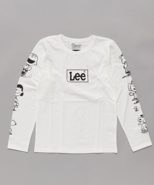 Lee リー の Lee Peanuts ﾘｰ ﾋﾟｰﾅｯﾂ Jr ﾛｺﾞ袖ﾋﾟｰﾅﾂﾛﾝt ﾕﾆｾｯｸｽ Tシャツ カットソー Wear