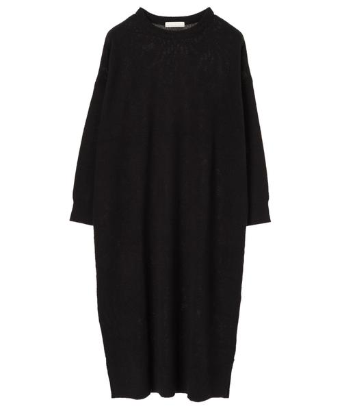 AMERICAN HOLIC(アメリカンホリック)の「・クルーネックニットロングワンピース(ワンピース・レディース・モカ/ブラック/チャコールグレー/ベージュ系その他2・FREE)」の6枚目の写真