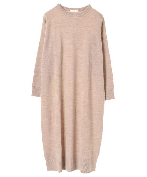 AMERICAN HOLIC(アメリカンホリック)の「・クルーネックニットロングワンピース(ワンピース・レディース・モカ/ブラック/チャコールグレー/ベージュ系その他2・FREE)」の8枚目の写真