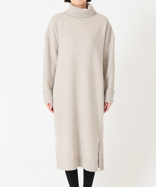 SLOBE IENA（スローブイエナ）の「サイドスリットボトルネックニットワンピース◆（ワンピース・レディース・ライトグレー/ブラック/ベージュ/ブラウン・FREE）」の20枚目の写真