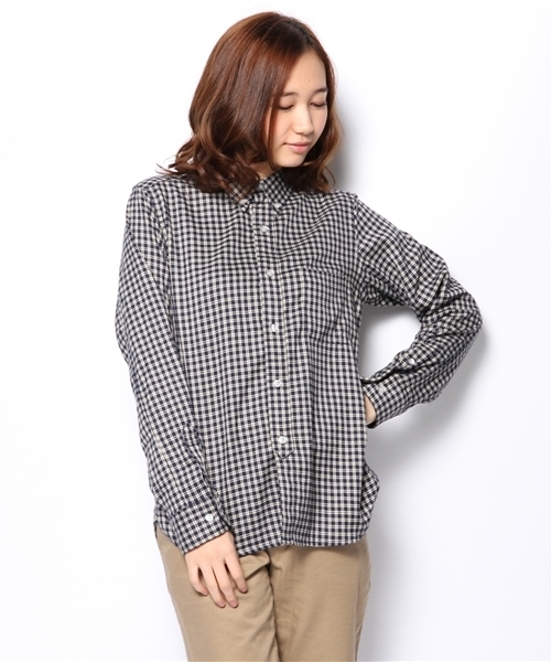 BEAMS BOY（ビームスボーイ）の「□BEAMS BOY / ネル チェック B.D.**（シャツ/ブラウス・レディース・ブラウン/レッド/ワイン/グリーン/インディゴブルー/ネイビー・ONE SIZE）」の9枚目の写真