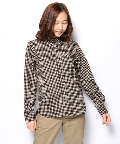 BEAMS BOY（ビームスボーイ）の「□BEAMS BOY / ネル チェック B.D.**（シャツ/ブラウス・レディース・ブラウン/レッド/ワイン/グリーン/インディゴブルー/ネイビー・ONE SIZE）」の10枚目の写真