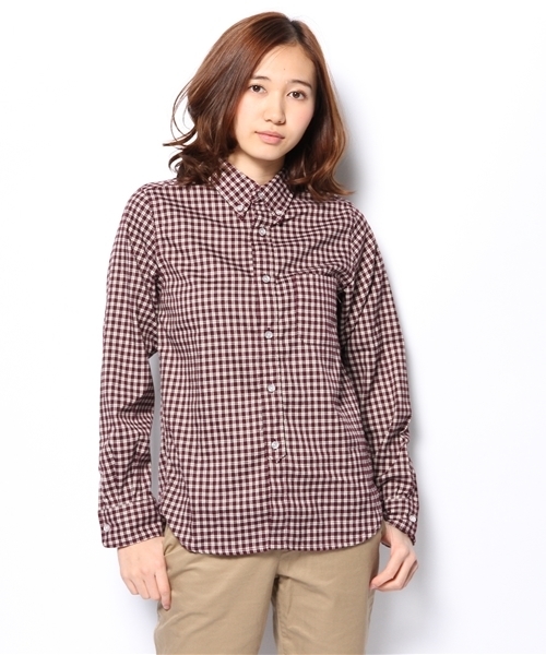 BEAMS BOY（ビームスボーイ）の「□BEAMS BOY / ネル チェック B.D.**（シャツ/ブラウス・レディース・ブラウン/レッド/ワイン/グリーン/インディゴブルー/ネイビー・ONE SIZE）」の7枚目の写真