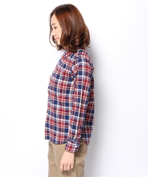BEAMS BOY（ビームスボーイ）の「□BEAMS BOY / ネル チェック B.D.**（シャツ/ブラウス・レディース・ブラウン/レッド/ワイン/グリーン/インディゴブルー/ネイビー・ONE SIZE）」の17枚目の写真