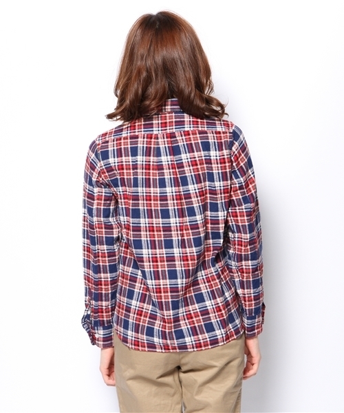 BEAMS BOY（ビームスボーイ）の「□BEAMS BOY / ネル チェック B.D.**（シャツ/ブラウス・レディース・ブラウン/レッド/ワイン/グリーン/インディゴブルー/ネイビー・ONE SIZE）」の18枚目の写真