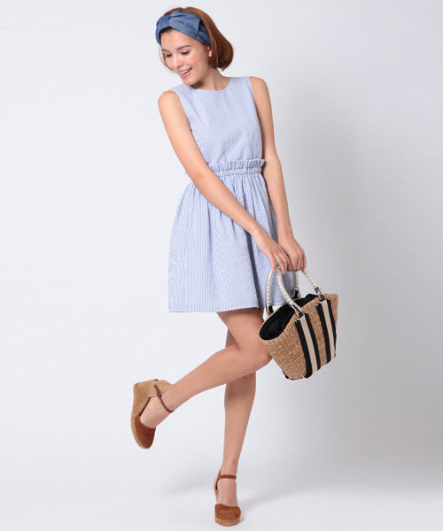 Ray BEAMS(レイビームス)の「○GAIMO / スエード ジュート サンダル(サンダル・レディース・ブラウン/ブルー・35/36/38/37)」の4枚目の写真