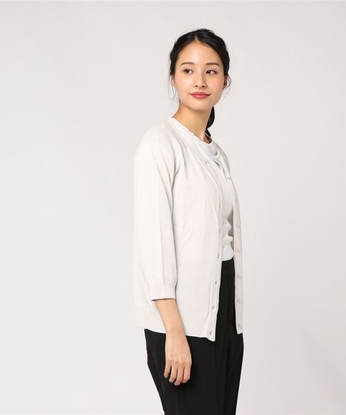 DECOY SINCE 1981（デコイシンスイチキュウハチイチ）の「ショートカーディガン（カーディガン/ボレロ・レディース・ネイビー/グレー/ライトグリーン・LL/M size/L size）」の4枚目の写真