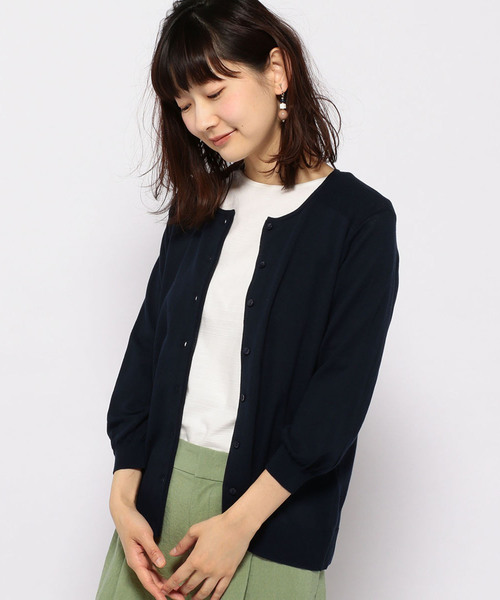 DECOY SINCE 1981（デコイシンスイチキュウハチイチ）の「ショートカーディガン（カーディガン/ボレロ・レディース・ネイビー/グレー/ライトグリーン・LL/M size/L size）」の3枚目の写真