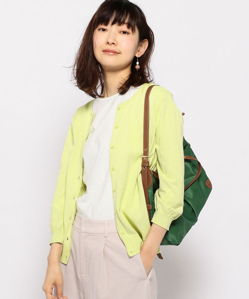 DECOY SINCE 1981（デコイシンスイチキュウハチイチ）の「ショートカーディガン（カーディガン/ボレロ・レディース・ネイビー/グレー/ライトグリーン・LL/M size/L size）」の2枚目の写真